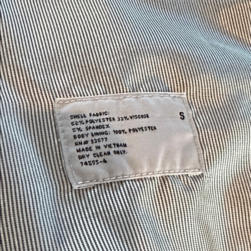 Mens J. Ferrar slim fit poly/viscose black vest w/ pen stripe polyester back S - Picture 6 of 6